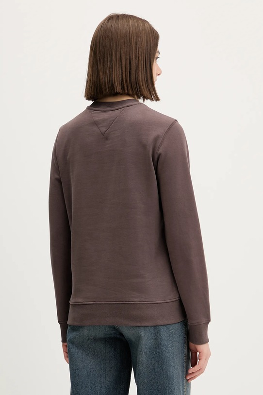 Odzież Tommy Jeans bluza bawełniana DW0DW21922 brązowy