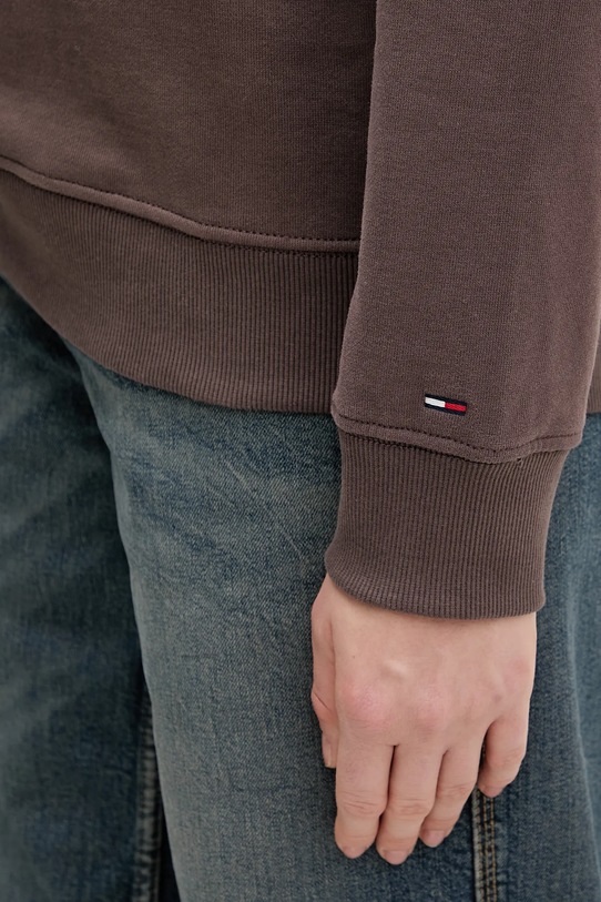 Tommy Jeans bluza bawełniana DW0DW21922 brązowy