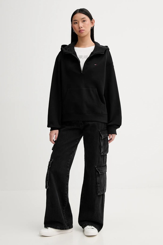 Tommy Jeans bluza bawełniana DW0DW21924 czarny SS26