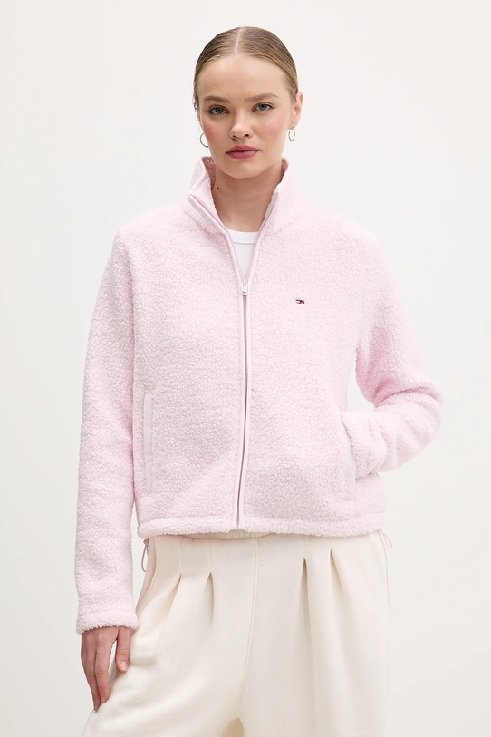 Tommy Jeans bluza bez kaptura różowy DW0DW21926