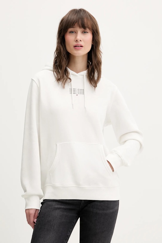 Tommy Jeans bluza z kapturem biały DW0DW22080