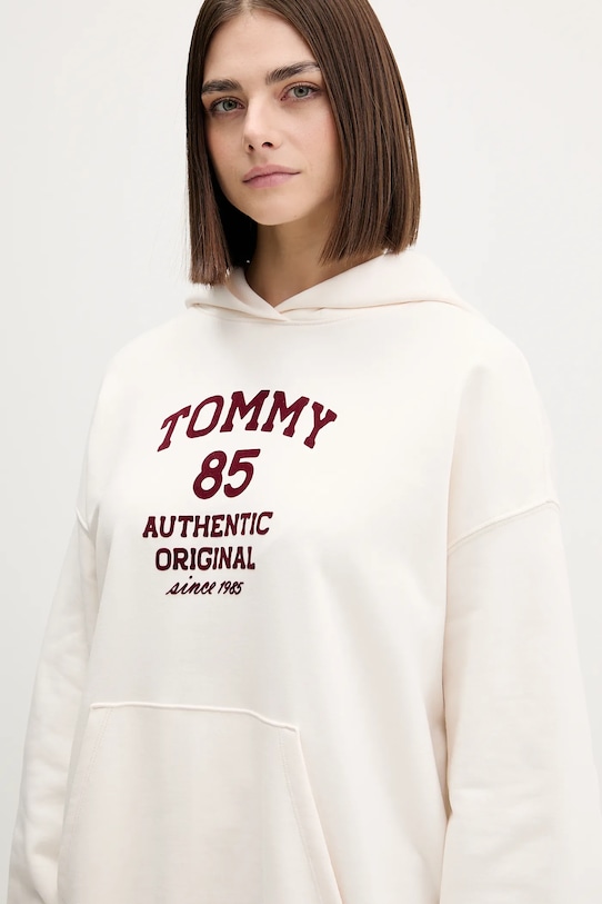 Tommy Jeans bluza bawełniana beżowy DW0DW22603