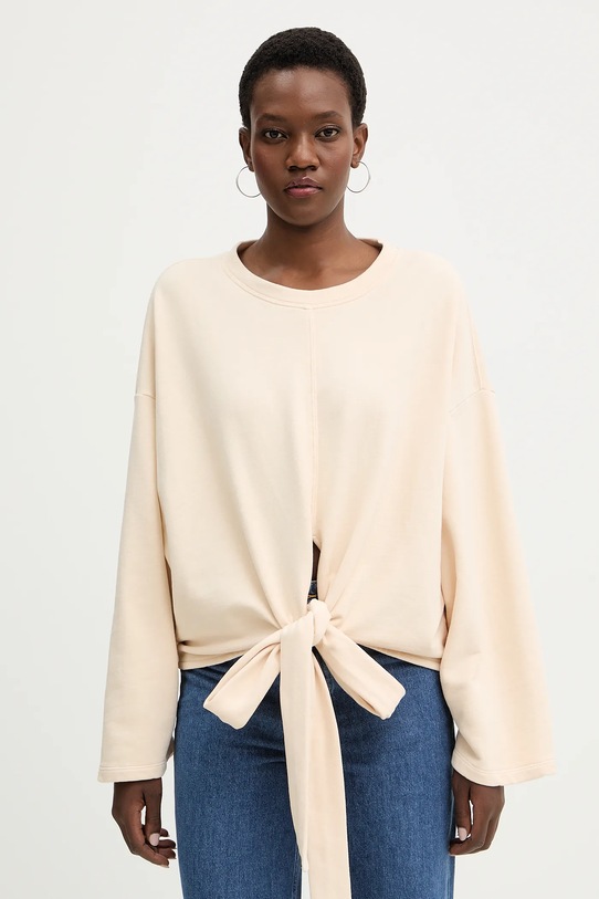 BOSS Orange bluza bawełniana C Ewani bawełna beżowy 50553456