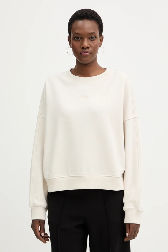 BOSS Orange bluza bawełniana C Ever bawełna beżowy 50554711