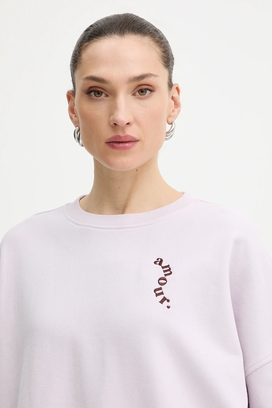 Βαμβακερή μπλούζα BOSS Orange C Ever Valentine μωβ 50559484