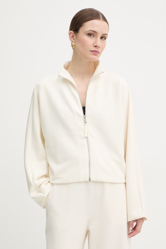 BOSS bluza Ebesya z elastanem beżowy 50555057