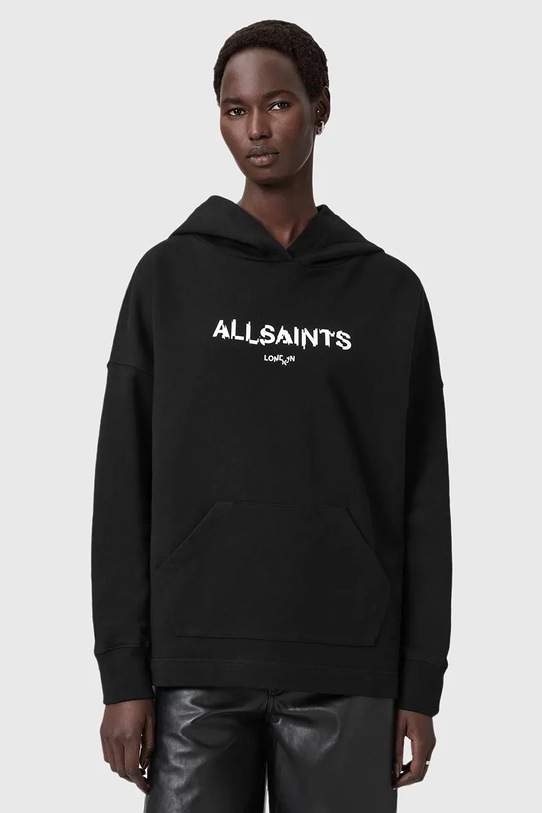AllSaints bluza bawełniana W107JD czarny SS26