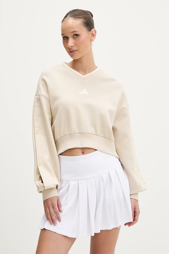 adidas bluza bawełniana Stadium pozostałe beżowy JY6969