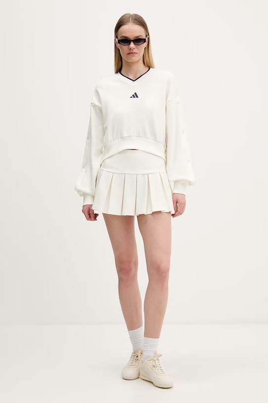 Хлопковая кофта adidas JZ1074 бежевый SS26