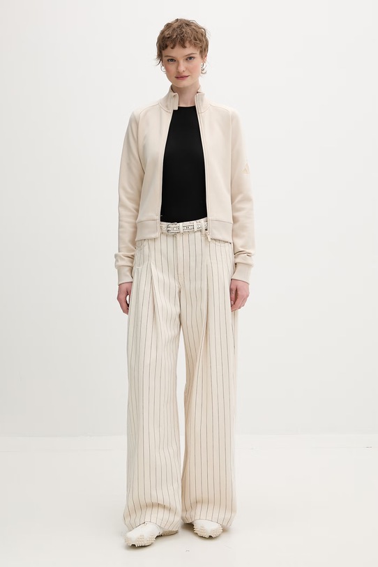 adidas кофта, яка розстібається жіноча The Soft Lux KE9143 бежевий SS26