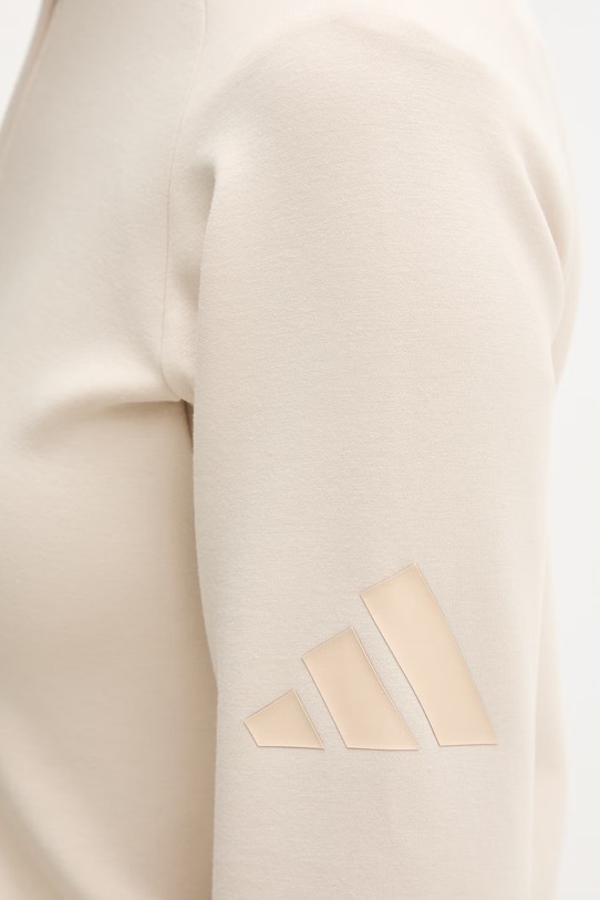 adidas кофта, яка розстібається жіноча The Soft Lux KE9143 бежевий