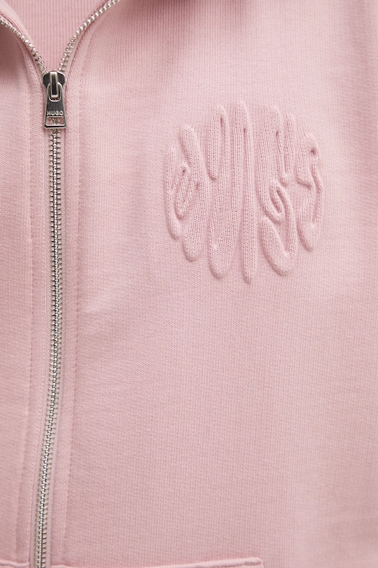 Hugo Blue bluza bawełniana 50553980 różowy