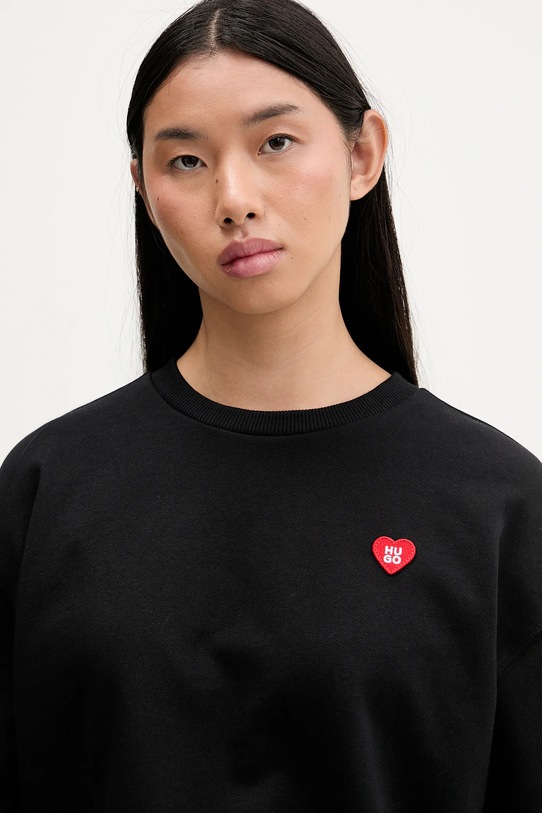 HUGO bluza bawełniana czarny 50555808