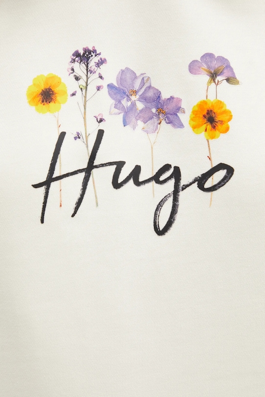 HUGO bluza bawełniana Dalessandra_2 50555814 beżowy