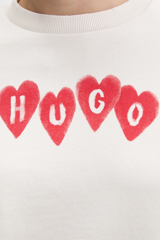 Bavlněná mikina HUGO Deroxina_8 50555824 béžová