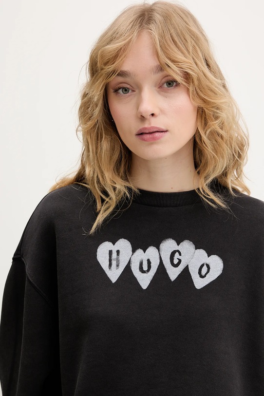 HUGO bluza bawełniana Deroxina_8 szary 50555824