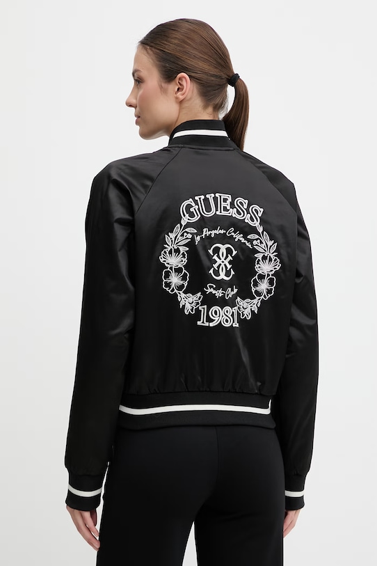 Îmbrăcăminte Guess geacă bomber TAMARA V6RL02.WL022 negru