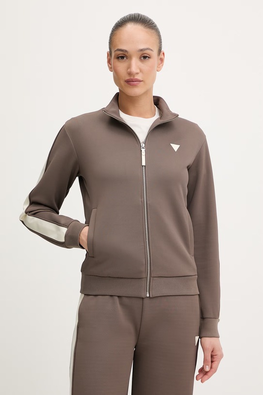 Guess bluza MARLENE aplikacja brązowy V6RQ09.KCYF2