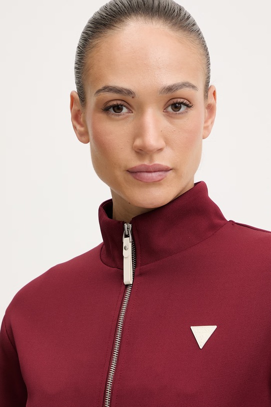 Guess bluza MARLENE bordowy V6RQ09.KCYF2