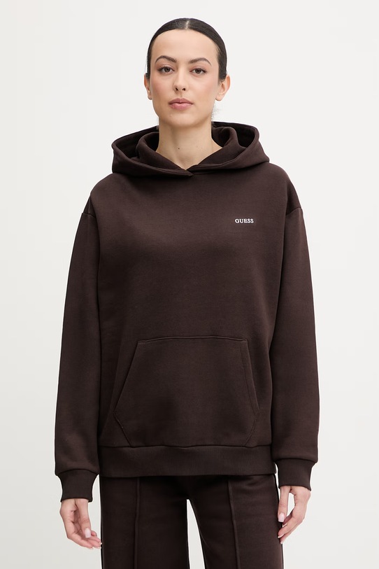 Guess bluza NAT z kapturem brązowy V6RQ14.K9V31