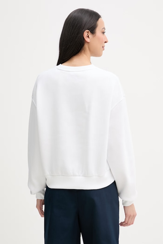 Ρούχα Tommy Hilfiger μπλούζα γυναικεία με βαμβάκι WW0WW47831 λευκό