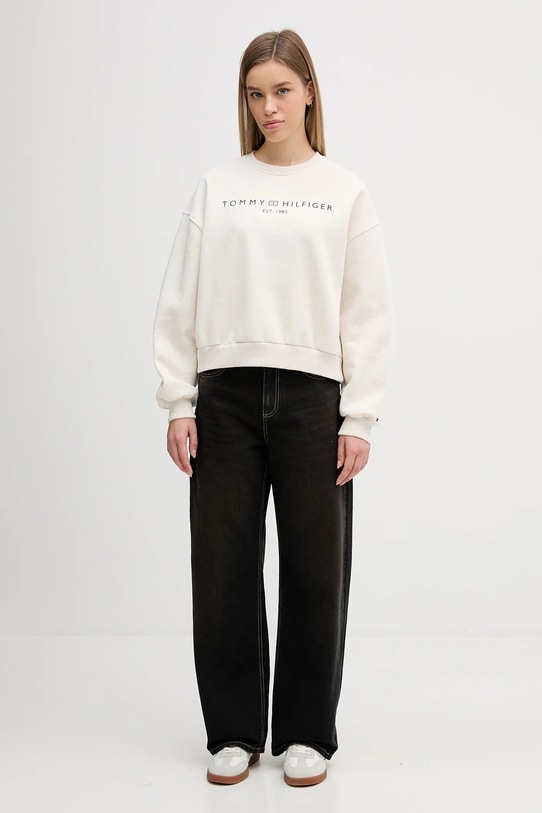 Tommy Hilfiger bluza WW0WW47831 beżowy SS26