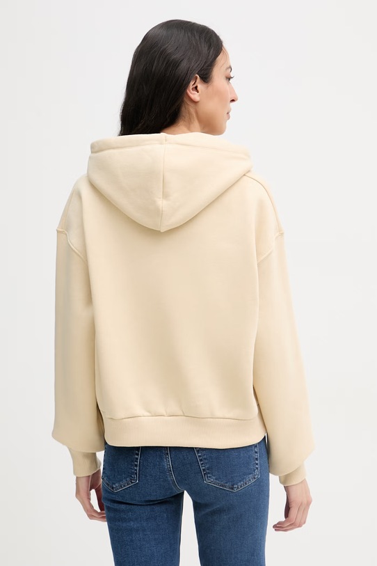 Oblečenie Tommy Hilfiger mikina s kapucňou dámska s bavlnou WW0WW47832 béžová