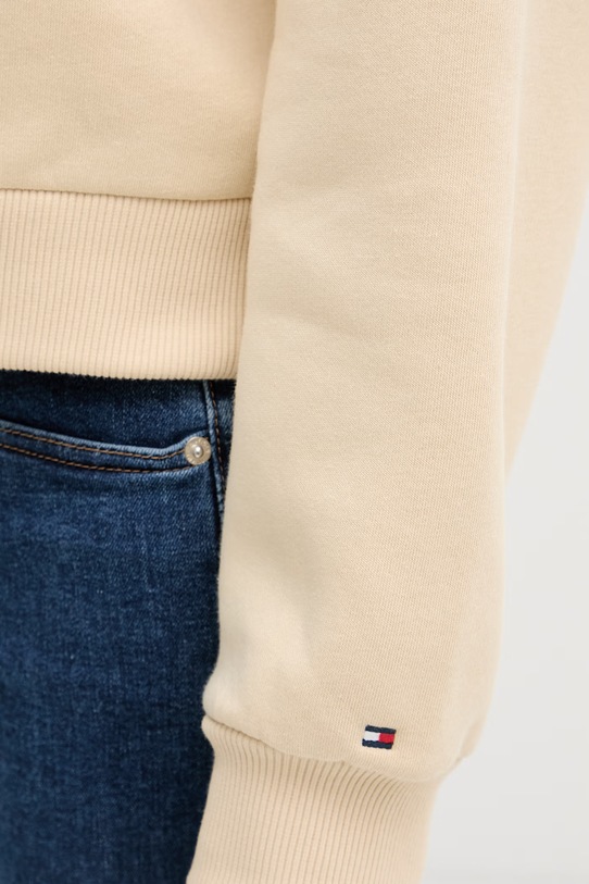 Tommy Hilfiger mikina s kapucňou dámska s bavlnou WW0WW47832 béžová