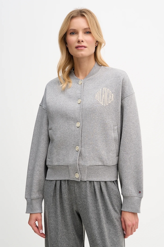 Tommy Hilfiger bluza aplikacja szary WW0WW47847