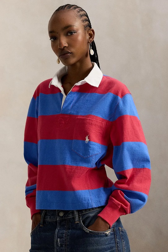 Βαμβακερή μπλούζα Polo Ralph Lauren βαμβάκι κόκκινο 211971746