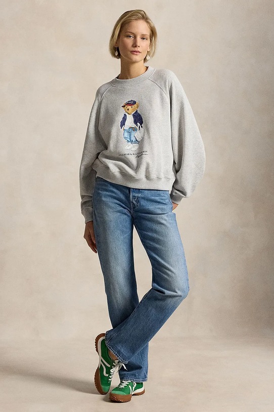 Odzież Polo Ralph Lauren bluza 211A96185 szary