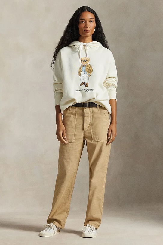 Odzież Polo Ralph Lauren bluza 211A96598 beżowy