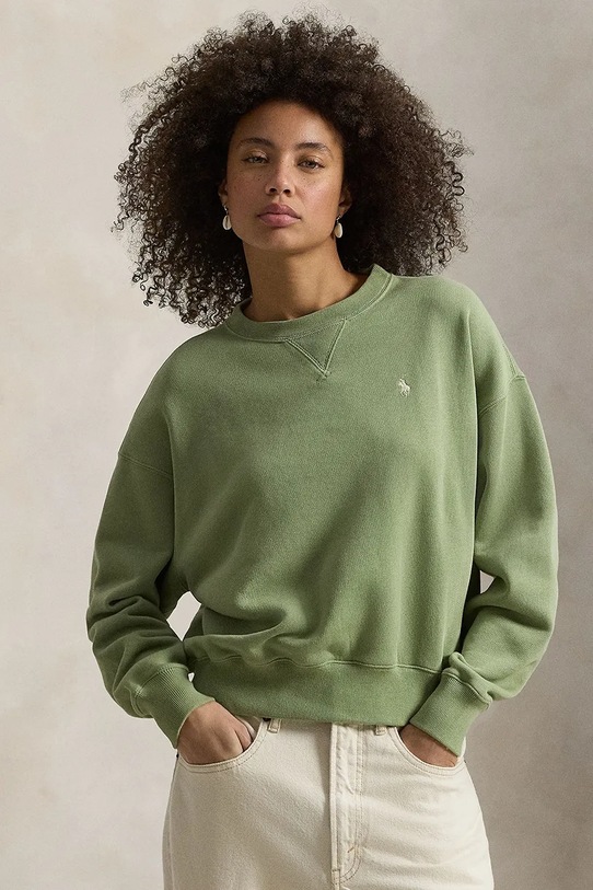 Polo Ralph Lauren bluza polarowa bez kaptura zielony 211A98189