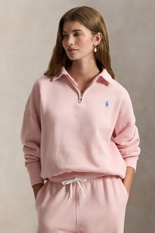 Μπλούζα Polo Ralph Lauren απλικέ ροζ 211B18685