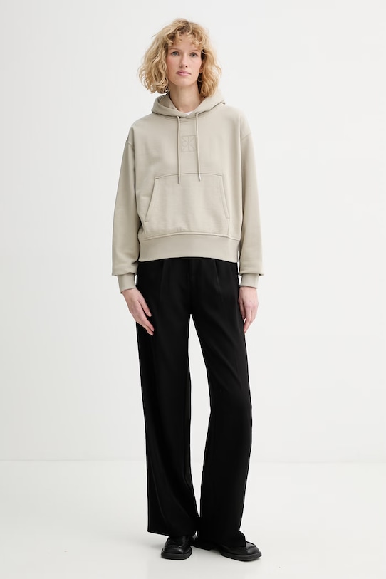 Pulover Calvin Klein LV047E240G bež SS26