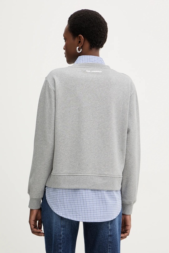 Odzież Karl Lagerfeld bluza bawełniana IKON B1W20028 szary