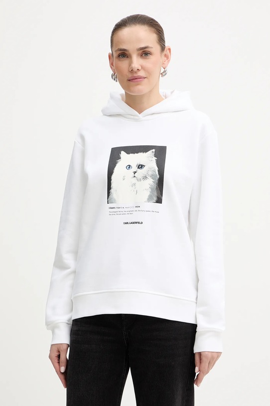 Karl Lagerfeld bluza z kapturem biały B1W20012