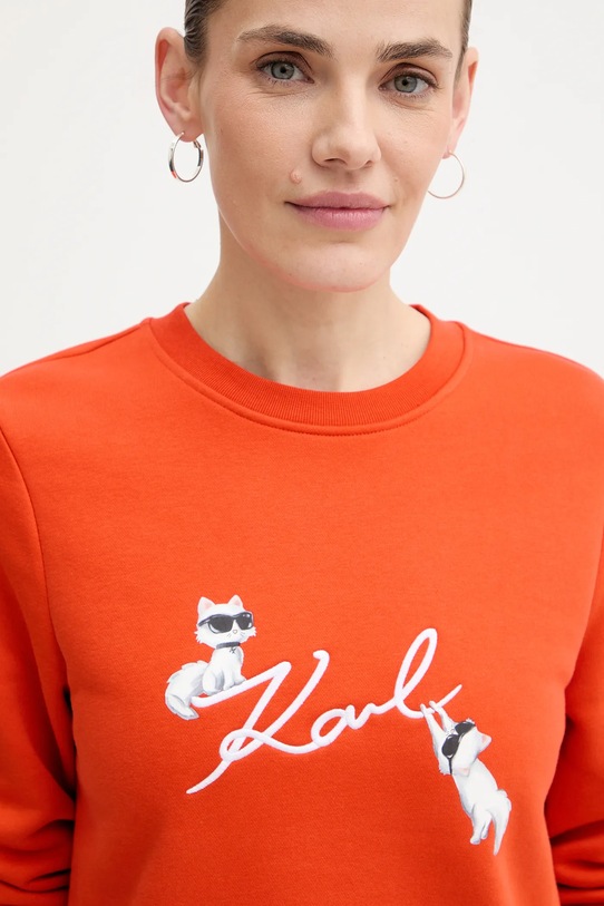 Karl Lagerfeld bluza IKON SIGNATURE pomarańczowy B1W20031
