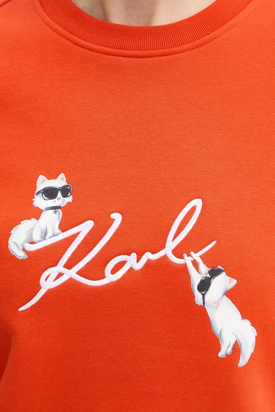 Karl Lagerfeld bluza IKON SIGNATURE B1W20031 pomarańczowy
