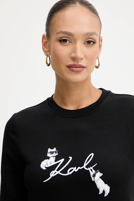 Karl Lagerfeld bluza IKON SIGNATURE czarny B1W20031