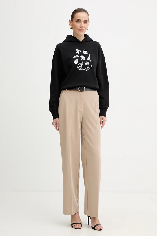 Karl Lagerfeld bluza bawełniana B1W20019 czarny SS26