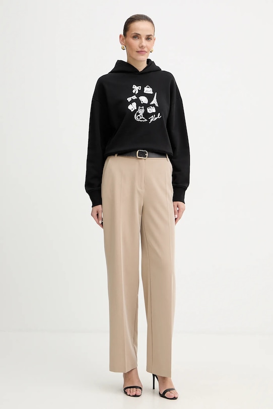 Karl Lagerfeld bluza bawełniana B1W20019 czarny SS26