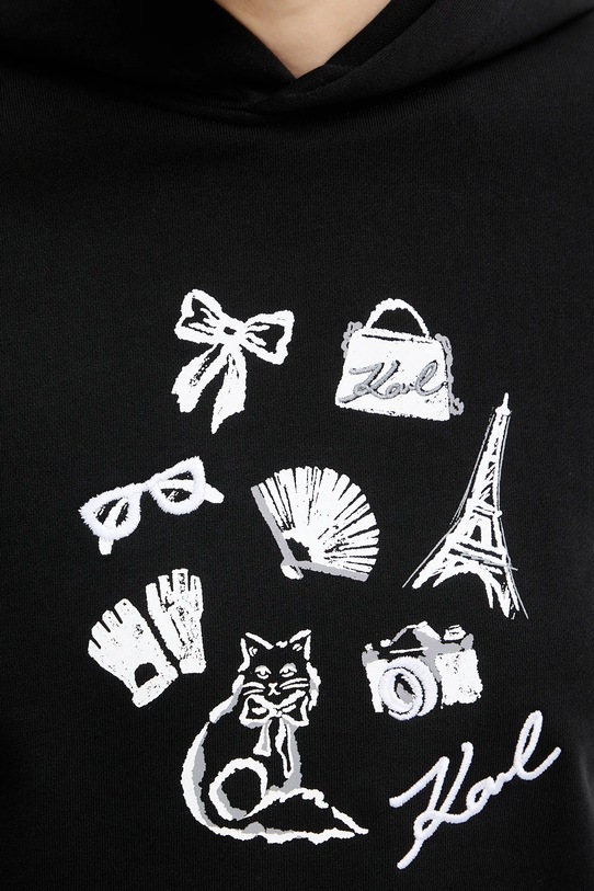 Karl Lagerfeld bluza bawełniana B1W20019 czarny
