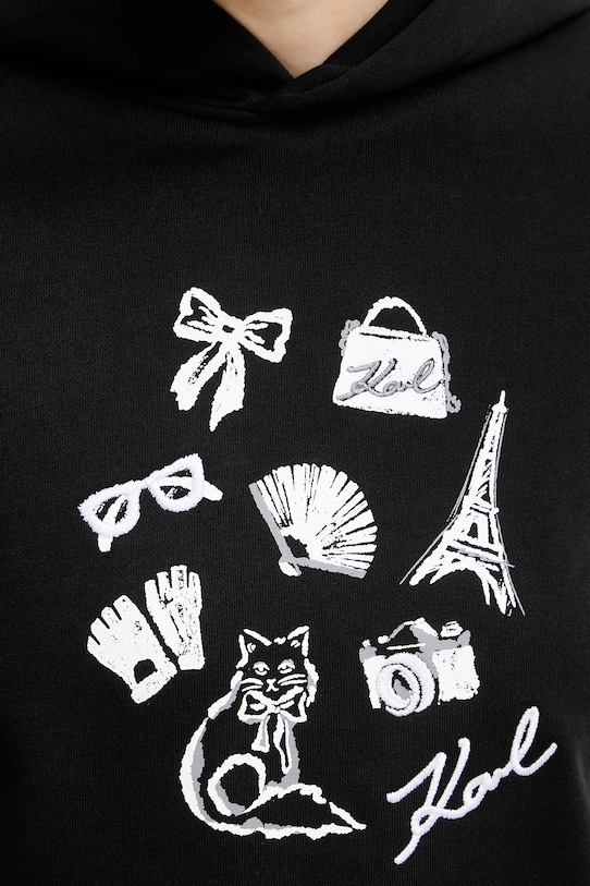 Karl Lagerfeld bluza bawełniana B1W20019 czarny