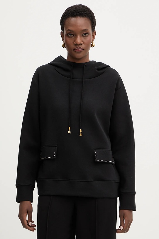 Pulover Karl Lagerfeld S kapuco črna B1W20013