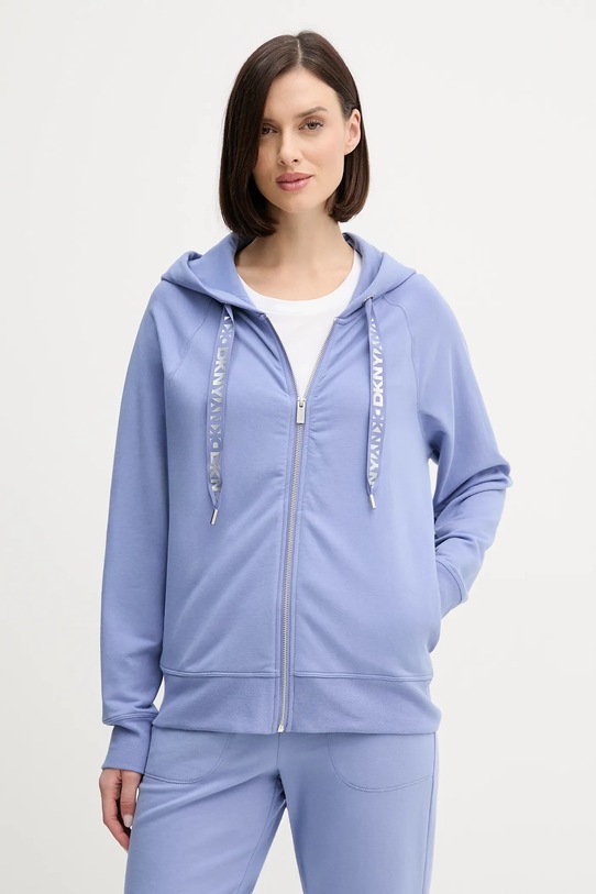 Dkny bluza z kapturem niebieski DP6J9510