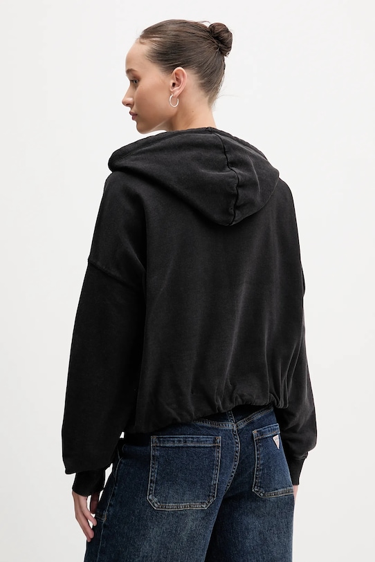 Ρούχα Βαμβακερή μπλούζα Guess Originals W6RQ27.K68I4 μαύρο