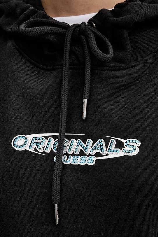 Βαμβακερή μπλούζα Guess Originals W6RQ27.K68I4 μαύρο