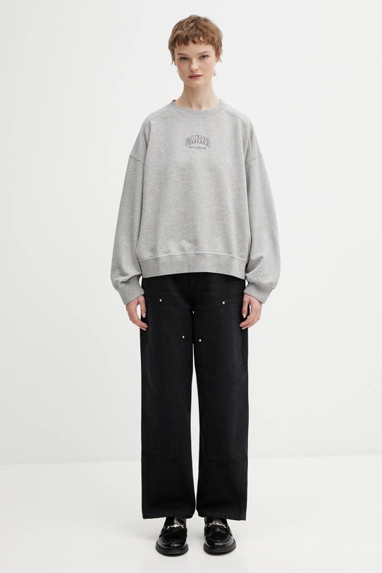 GANNI bluza bawełniana A1060022 A1060022 szary