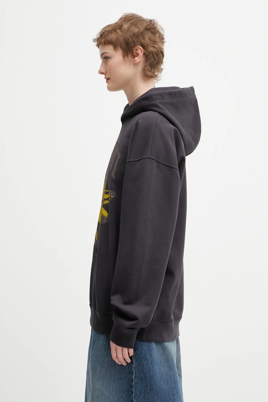 GANNI bluza bawełniana A1060025 A1060025 szary SS26